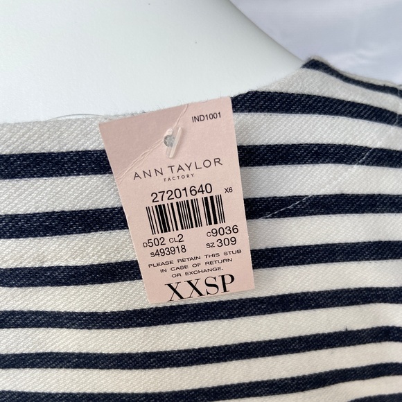 Ann Taylor Factory Sleeveless Stripe Blouse XSP - Picture 5 of 6